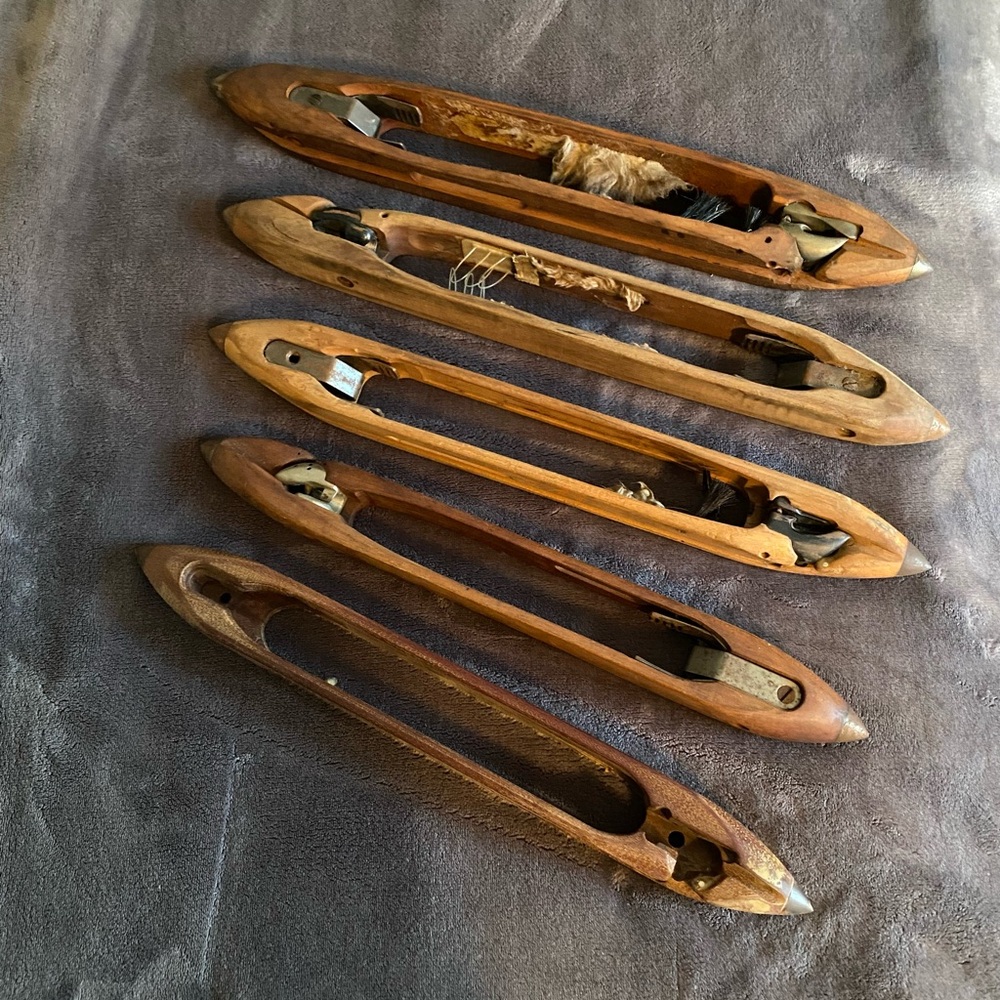 Vintage Wooden Weaving Shuttles